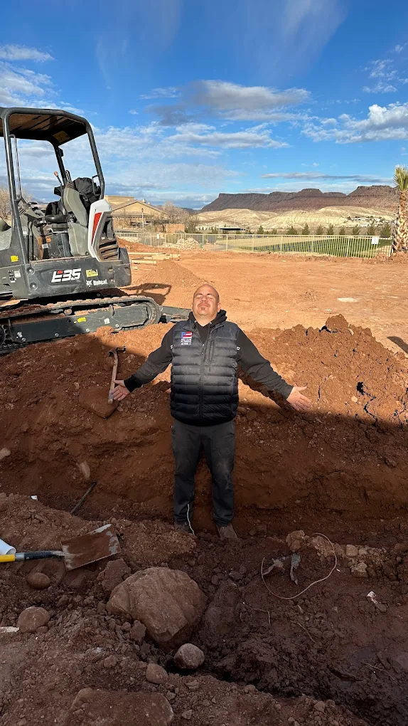 Coy from Free Flow Plumbing on job site providing expert plumbing service in St. George Utah